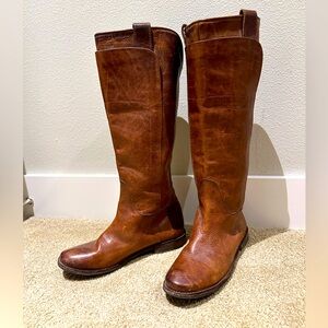 Frye Paige Riding Boot in Cognac, sz 9